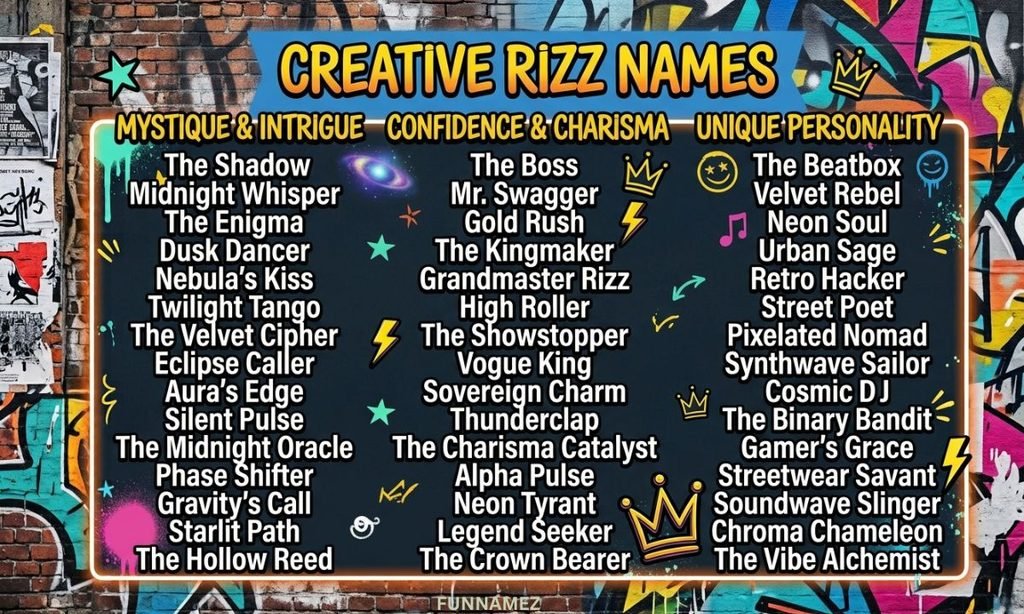 Creative Rizz Names