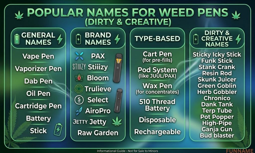 Dirty Names For Weed Pen
