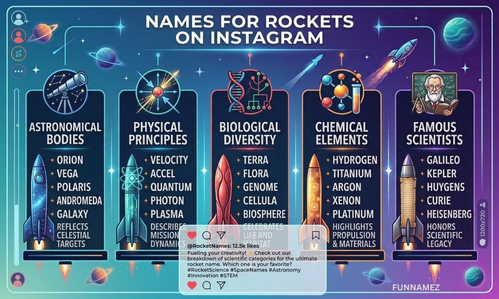 Names For Rockets on Instagram