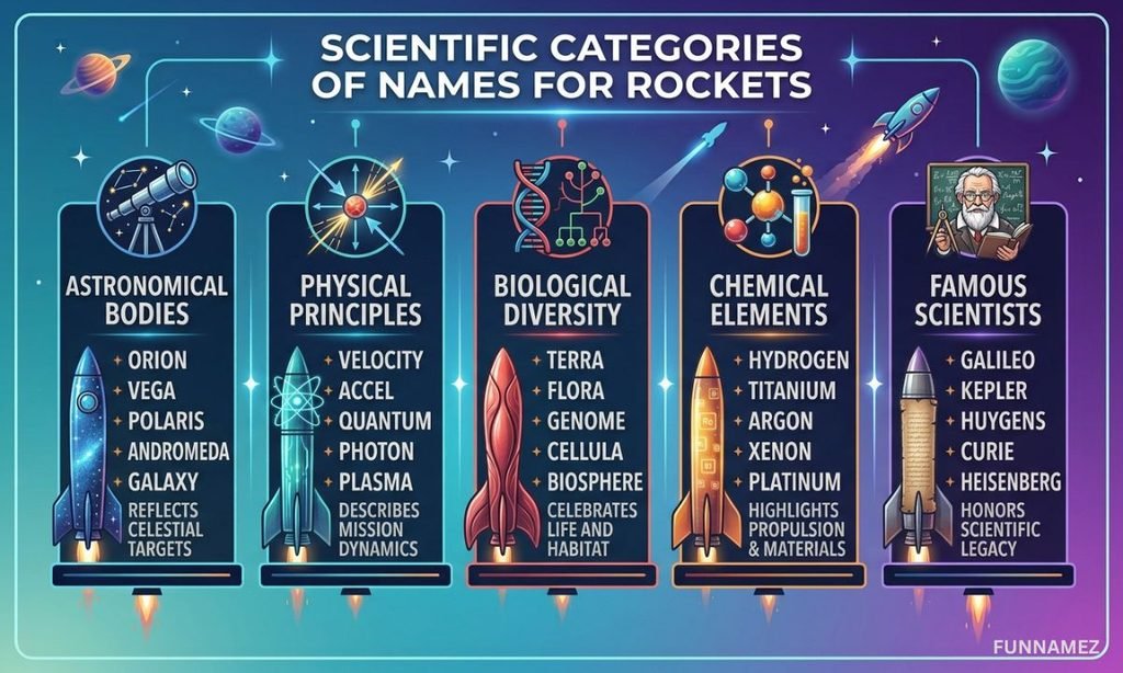 Scientific Categories of Names For Rockets